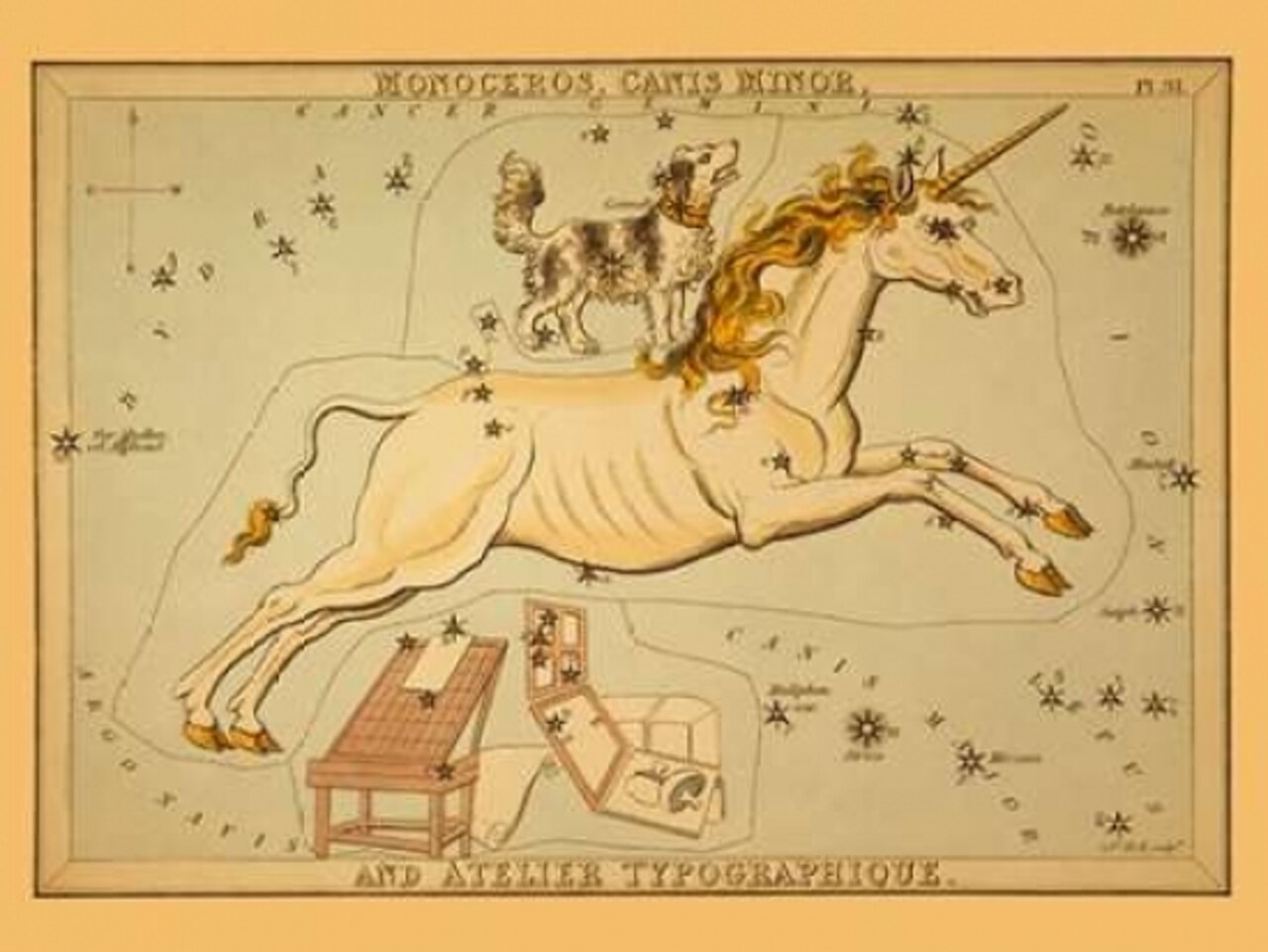 Monoceros Canis Minor and Atelier Typographique Poster Print by Jehoshaphat Aspin - Item # VARPDX374975